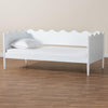 Baxton Studio Malaya Modern White Wood Full Daybed with Scalloped Edges
