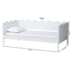 Baxton Studio Malaya Modern White Wood Full Daybed with Scalloped Edges WHI-MG0239-1-White-Daybed-Full