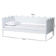 Baxton Studio Malaya Modern White Wood Full Daybed with Scalloped Edges WHI-MG0239-1-White-Daybed-Full