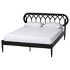 Baxton Studio Florica Art Deco Black Wood Queen Platform Bed WHI-MG0240-1-Black-Queen