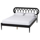 Baxton Studio Florica Art Deco Black Wood Queen Platform Bed WHI-MG0240-1-Black-Queen
