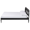 Baxton Studio Florica Art Deco Black Wood Queen Platform Bed WHI-MG0240-1-Black-Queen