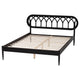 Baxton Studio Florica Art Deco Black Wood Queen Platform Bed WHI-MG0240-1-Black-Queen