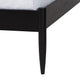 Baxton Studio Florica Art Deco Black Wood Queen Platform Bed WHI-MG0240-1-Black-Queen