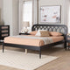 Baxton Studio Florica Art Deco Black Wood Queen Platform Bed WHI-MG0240-1-Black-Queen