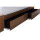 Baxton Studio Arthur Modern Rustic Ash Walnut Brown Finished Wood Full Size Platform Bed with Built-In Shelves
