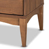 Baxton Studio Landis Mid-Century Modern Ash Walnut Finished Wood 2-Drawer Nightstand WHI-MG9002-Ash-Walnut-2DW-NS