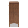 Baxton Studio Landis Mid-Century Modern Ash Walnut Finished Wood 4-Drawer Chest WHI-MG9002-Ash-Walnut-4DW-Chest