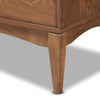 Baxton Studio Landis Mid-Century Modern Ash Walnut Finished Wood 6-Drawer Dresser WHI-MG9002-Ash-Walnut-6DW-Dresser