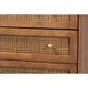 Baxton Studio Ramiel Mid-Century Modern Ash Walnut Finished Wood and Rattan 4-Drawer Chest WHI-MG9005-Ash-Walnut-Rattan-4DW-Chest