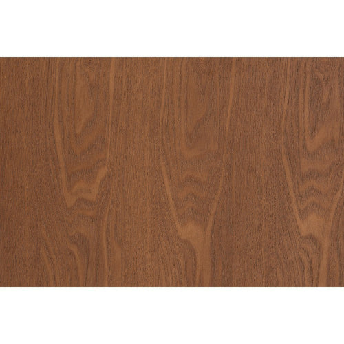 Baxton Studio Ramiel Mid-Century Modern Ash Walnut Finished Wood and Rattan 6-Drawer Dresser