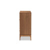 Baxton Studio Ramiel Mid-Century Modern Ash Walnut Finished Wood and Rattan 1-Drawer Sideboard WHI-MG9005-Ash-Walnut-Rattan-Sideboard