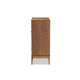 Baxton Studio Ramiel Mid-Century Modern Ash Walnut Finished Wood and Rattan 1-Drawer Sideboard WHI-MG9005-Ash-Walnut-Rattan-Sideboard