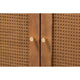 Baxton Studio Ramiel Mid-Century Modern Ash Walnut Finished Wood and Rattan 1-Drawer Sideboard WHI-MG9005-Ash-Walnut-Rattan-Sideboard