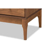 Baxton Studio Ramiel Mid-Century Modern Ash Walnut Finished Wood and Rattan 1-Drawer Sideboard WHI-MG9005-Ash-Walnut-Rattan-Sideboard