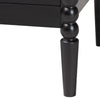Baxton Studio Lucera Mid-Century Black 2-Drawer Bobbin Nightstand WHI-MG9011-Black-2DW-NS