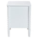 Baxton Studio Lucera Mid-Century White 2-Drawer Bobbin Nightstand WHI-MG9011-White-2DW-NS
