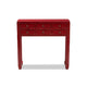 Baxton Studio Pomme Classic and Antique Red Finished Wood Bronze Finished Accents 6-Drawer Console Table WHI-MIN18-Red-ST