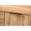 Baxton Studio Reid Modern and Contemporary Industrial Oak Finished Wood and Black Metal 3-Drawer Sideboard Buffet