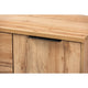 Baxton Studio Reid Modern and Contemporary Industrial Oak Finished Wood and Black Metal 3-Drawer Sideboard Buffet