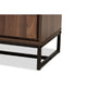 Baxton Studio Neil Modern and Contemporary Walnut Brown Finished Wood and Black Finished Metal 3-Door Dining Room Sideboard Buffet