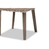 bali & pari Magy Modern Bohemian Grey Rattan and Natural Brown Finished Wood Dining Chair WHI-Magy-Grey-Natural-DC