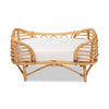 bali & pari Malino Modern Bohemian Natural Brown Rattan Pet Bed with Cushion WHI-Malino-Rattan-Pet-Bed