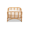 bali & pari Malino Modern Bohemian Natural Brown Rattan Pet Bed with Cushion WHI-Malino-Rattan-Pet-Bed