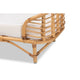 bali & pari Malino Modern Bohemian Natural Brown Rattan Pet Bed with Cushion WHI-Malino-Rattan-Pet-Bed