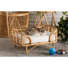 bali & pari Malino Modern Bohemian Natural Brown Rattan Pet Bed with Cushion WHI-Malino-Rattan-Pet-Bed