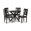 Baxton Studio Mare Modern and Contemporary Transitional Dark Brown Finished Wood 5-Piece Dining Set