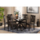 Baxton Studio Mare Modern and Contemporary Transitional Dark Brown Finished Wood 7-Piece Dining Set