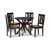 Baxton Studio Mare Modern and Contemporary Transitional Two-Tone Dark Brown and Walnut Brown Finished Wood 5-Piece Dining Set