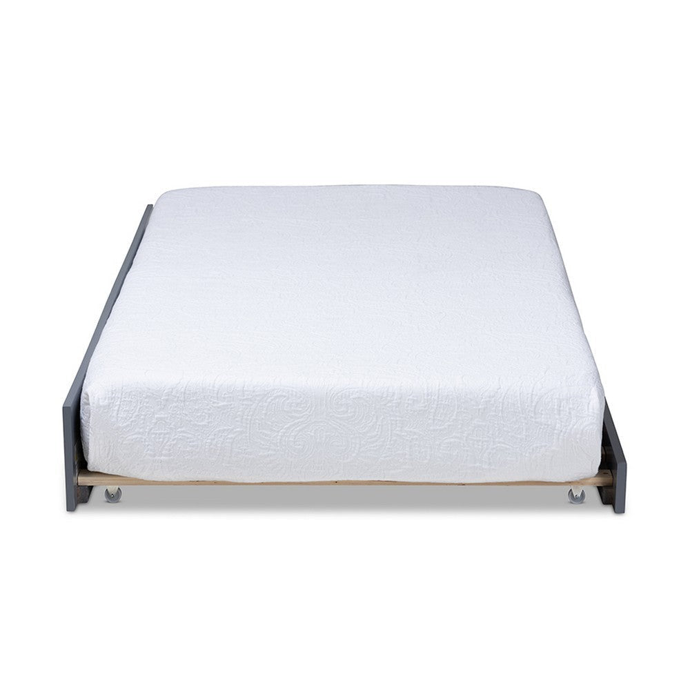 Baxton Studio Mariana Classic and Traditional Grey Finished Wood Twin Size Trundle