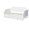 Baxton Studio Mariana Classic and Traditional White Finished Wood Full Size Daybed with Twin Size trundle WHI-Mariana-White-Daybed-F-T