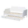 Baxton Studio Mariana Classic and Traditional White Finished Wood Full Size Daybed with Twin Size trundle WHI-Mariana-White-Daybed-F-T