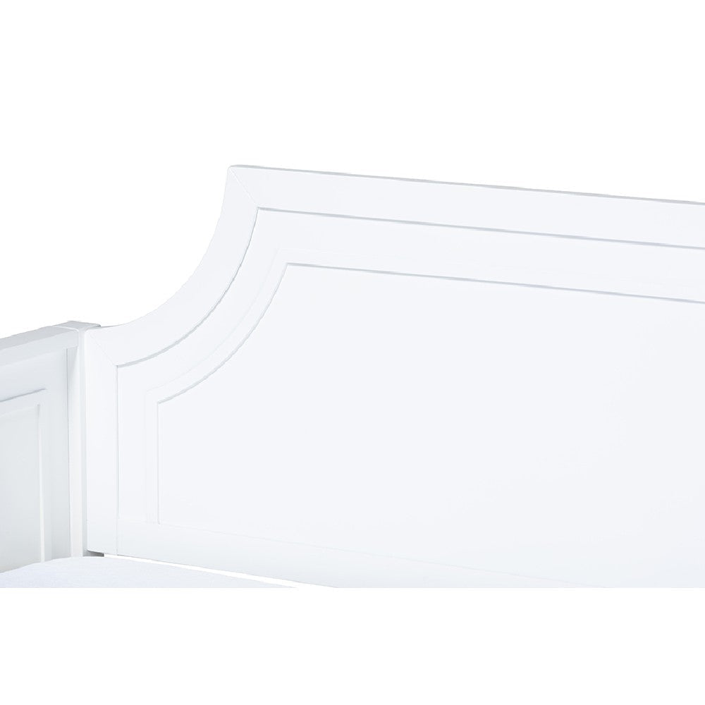 Baxton Studio Mariana Classic and Traditional White Finished Wood Full Size Daybed with Twin Size trundle WHI-Mariana-White-Daybed-F-T