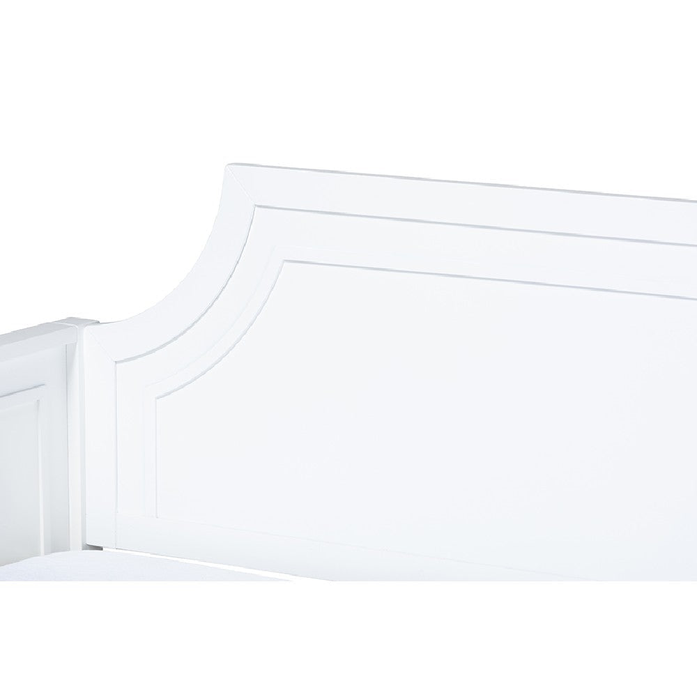 Baxton Studio Mariana Classic and Traditional White Finished Wood Twin Size Daybed with Trundle WHI-Mariana-White-Daybed-T