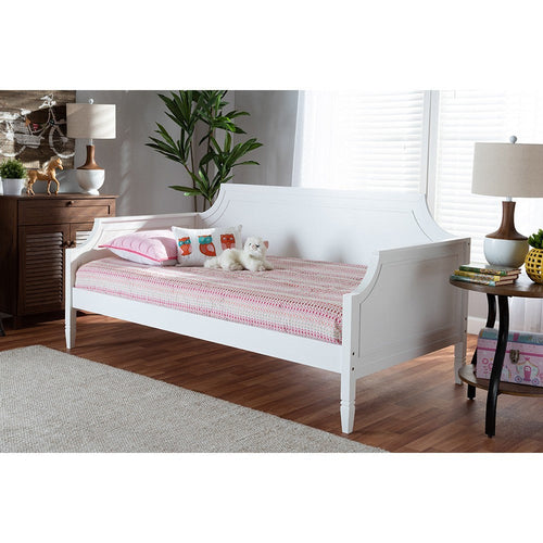 Baxton Studio Mariana Classic and Traditional White Finished Wood Twin Size Daybed