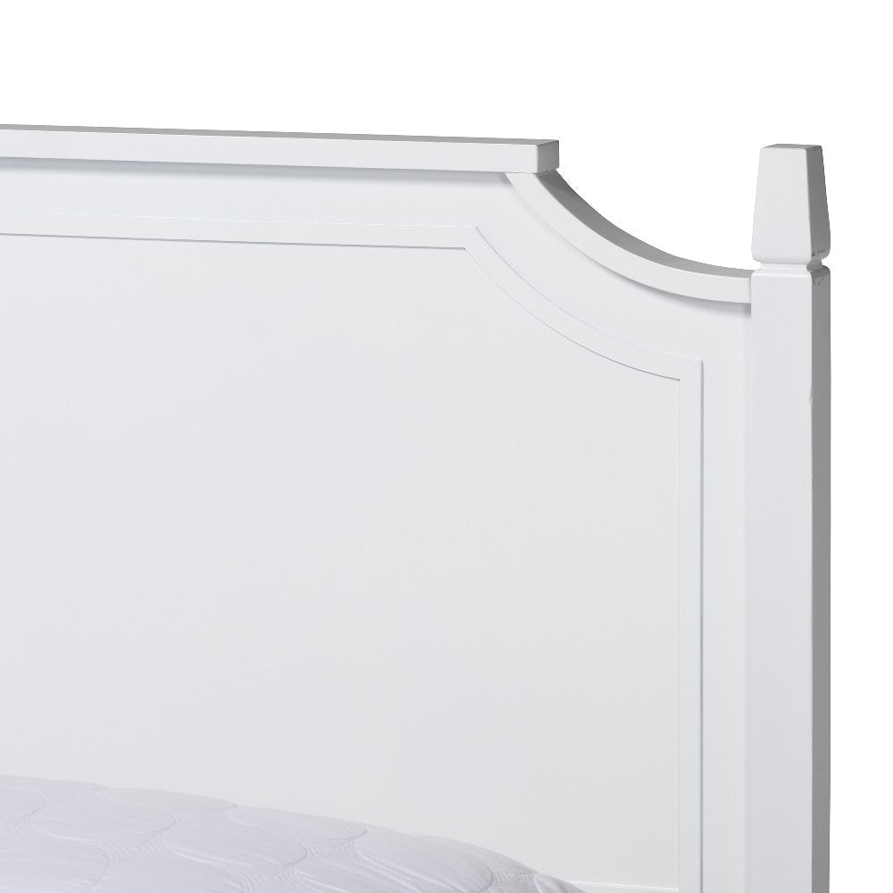 Baxton Studio Mariana Classic and Traditional White Finished Wood Queen Size Platform Bed