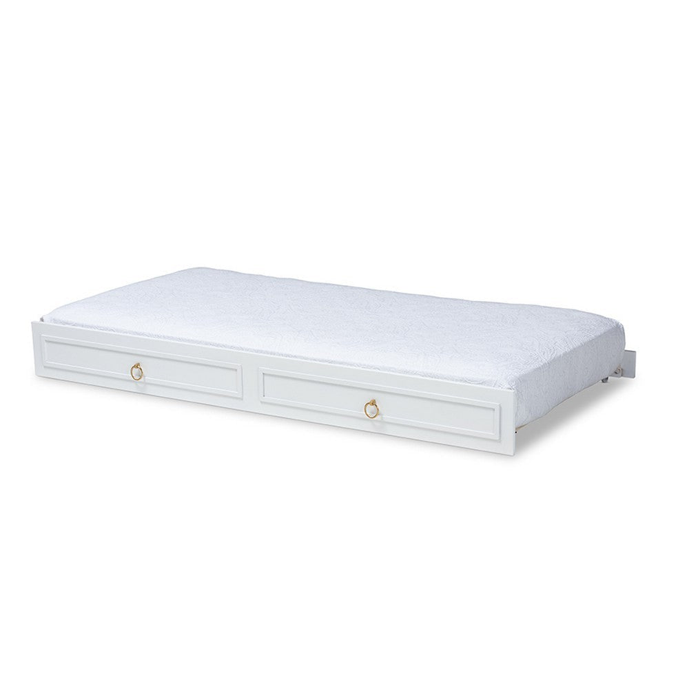 Baxton Studio Mariana Classic and Traditional White Finished Wood Twin Size Trundle