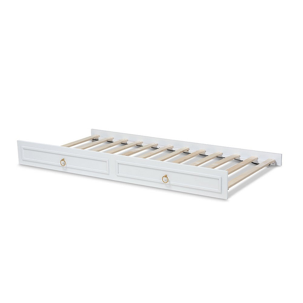 Baxton Studio Mariana Classic and Traditional White Finished Wood Twin Size Trundle