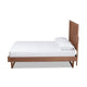 Baxton Studio Marin Modern and Contemporary Walnut Brown Finished Wood Full Size Platform Bed