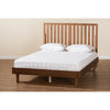 Baxton Studio Marin Modern and Contemporary Walnut Brown Finished Wood Queen Size Platform Bed