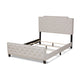 Baxton Studio Marion Modern Transitional Beige Fabric Upholstered Button Tufted Full Size Panel Bed WHI-Marion-Beige-Full