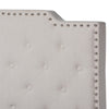 Baxton Studio Marion Modern Transitional Beige Fabric Upholstered Button Tufted King Size Panel Bed WHI-Marion-Beige-King