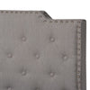 Baxton Studio Marion Modern Transitional Grey Fabric Upholstered Button Tufted Queen Size Panel Bed WHI-Marion-Grey-Queen