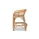 bali & pari Maverick Modern Bohemian White Fabric Upholstered and Natural Brown Rattan Counter Stool WHI-Maverick-Rattan-CS