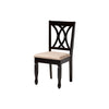 Baxton Studio Maya Modern Beige Fabric and Espresso Brown Finished Wood 5-Piece Dining Set