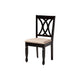 Baxton Studio Maya Modern Beige Fabric and Espresso Brown Finished Wood 5-Piece Dining Set